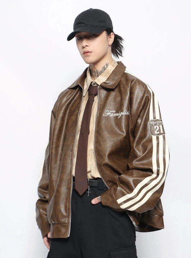 ライントラックレザージャケット