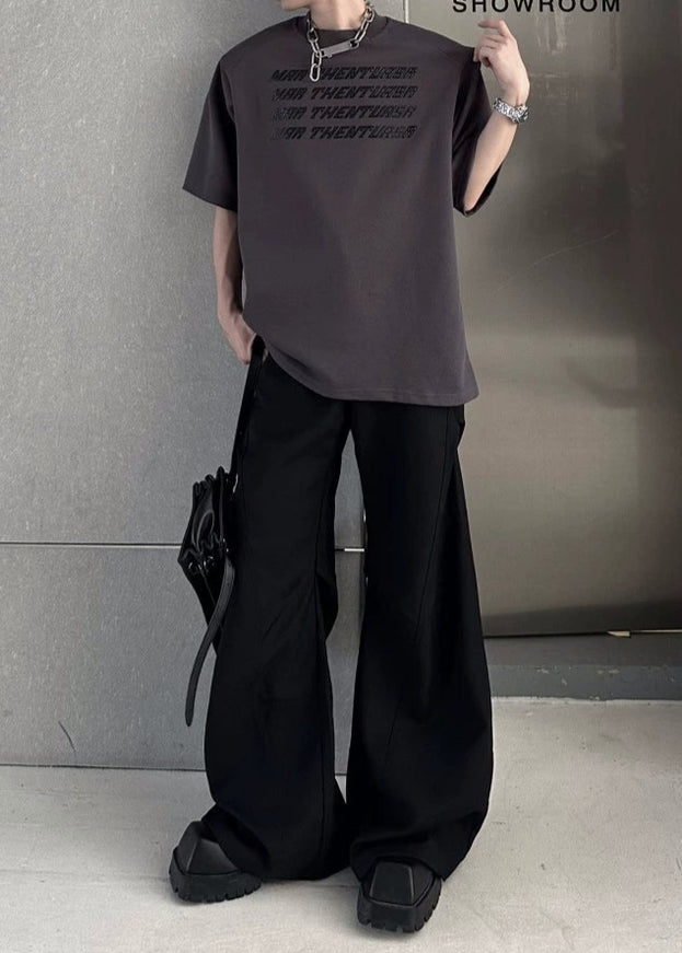 グラフィックモノクロームTシャツ