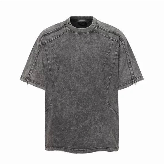 ジップウォッシュドTシャツ