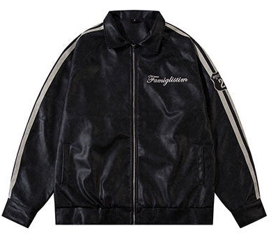 ライントラックレザージャケット