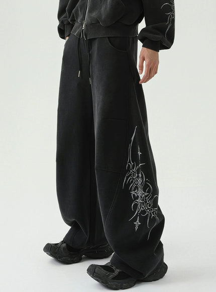 07トライバルワイドスウェットパンツ