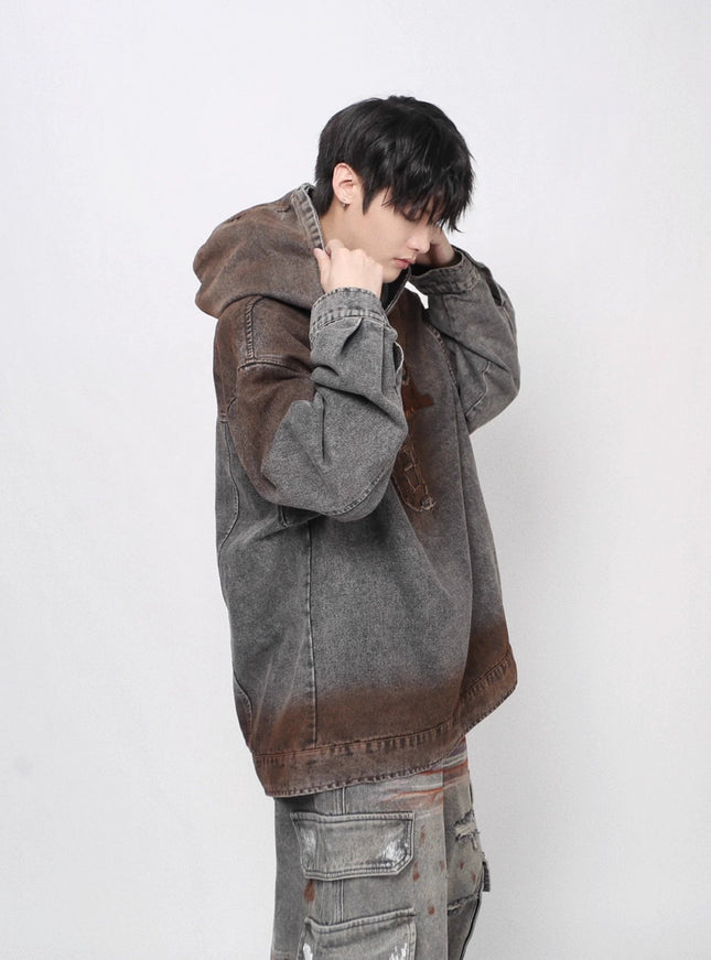 ウォッシュブラウン8パーカー