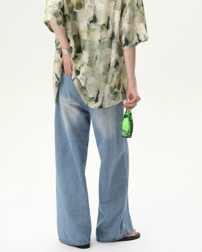 セミフレアウォッシュデニム