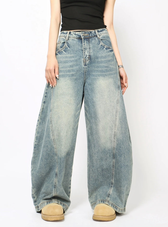 ワイドバギーデニムパンツ