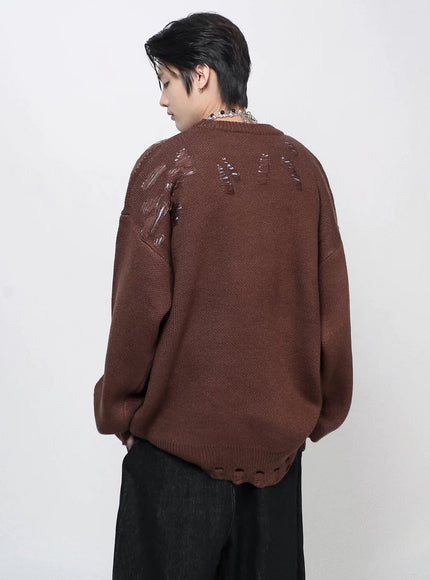 ルーズホールニット