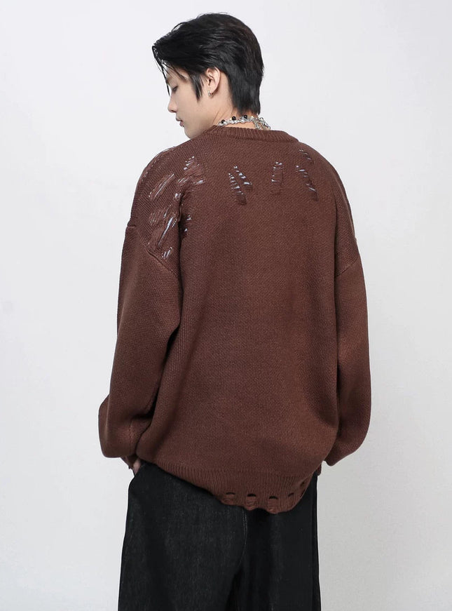 ルーズホールニット