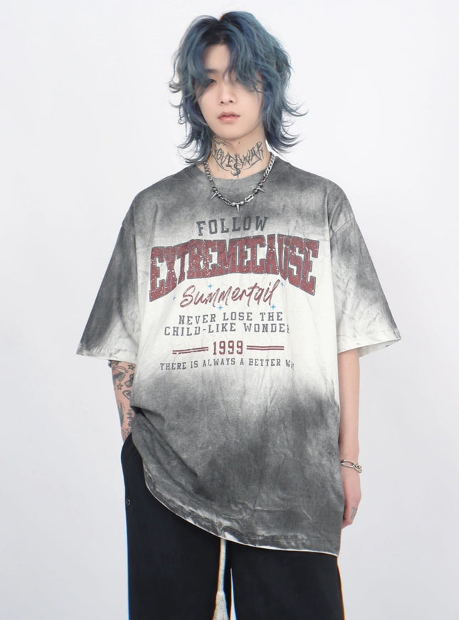 レタープリントTシャツ