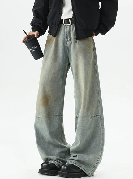 ヴィンテージウォッシュワイドデニム
