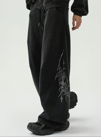 07トライバルワイドスウェットパンツ