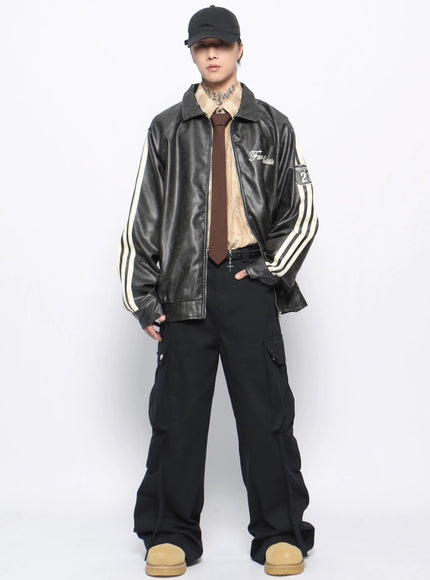 ライントラックレザージャケット