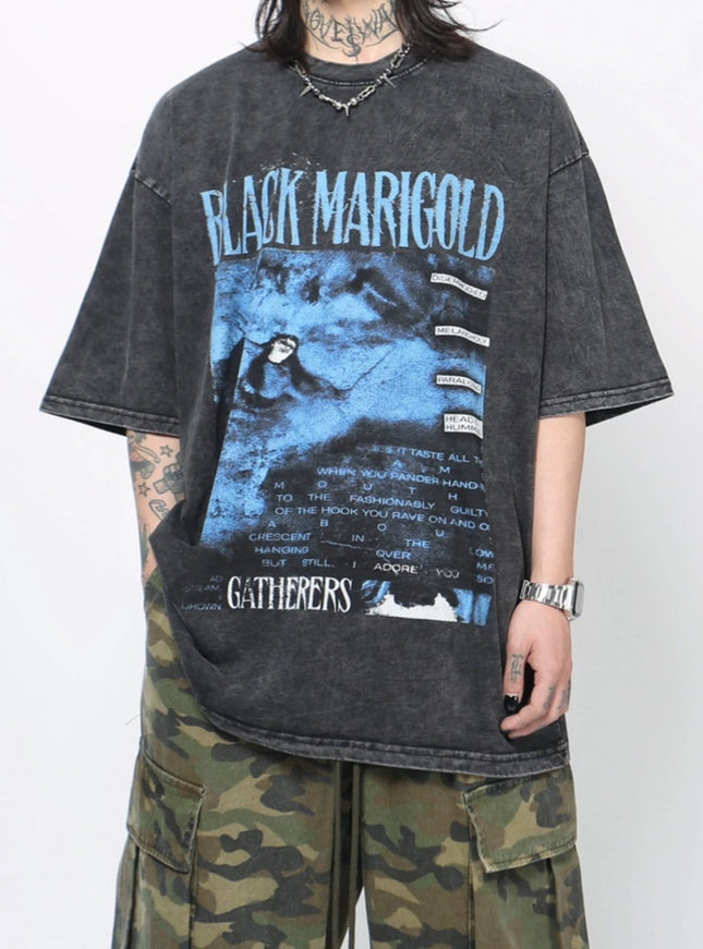 ウォッシュブルーTシャツ