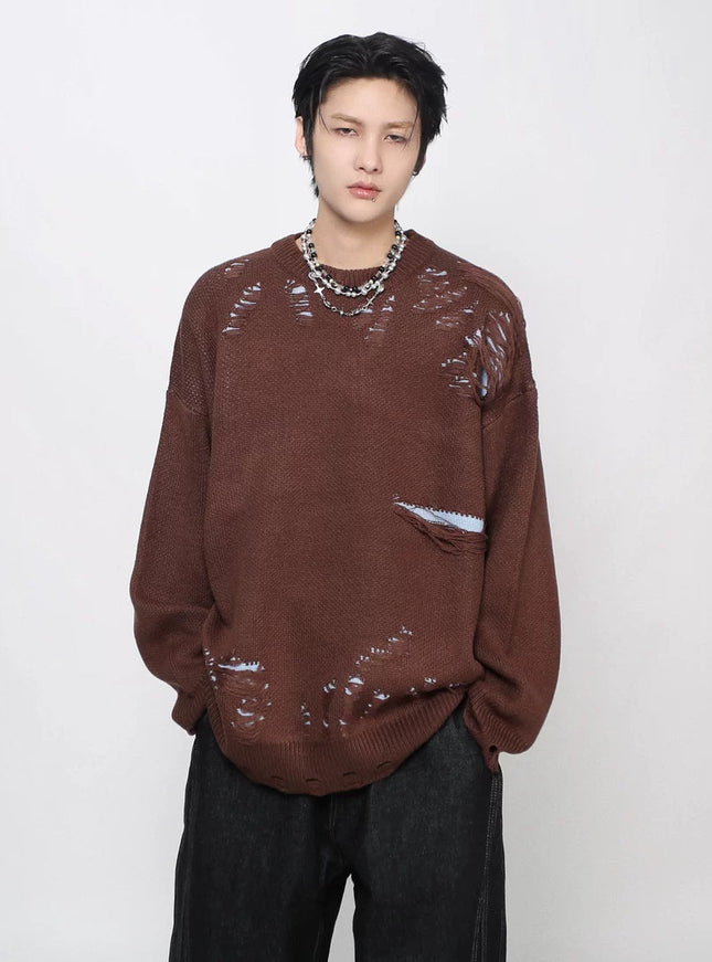 ルーズホールニット