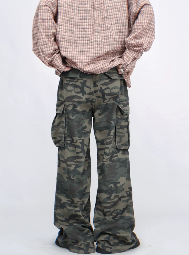 ストリートミリタリーワイドカーゴパンツ