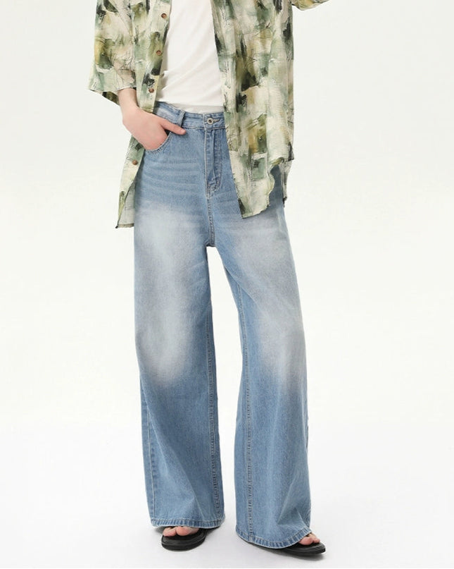 セミフレアウォッシュデニム