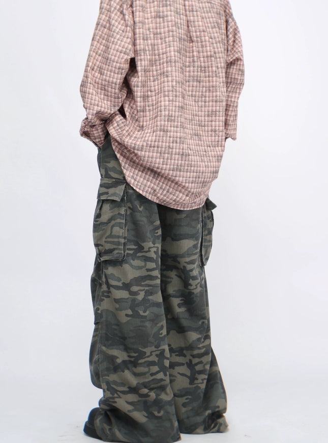 ストリートミリタリーワイドカーゴパンツ