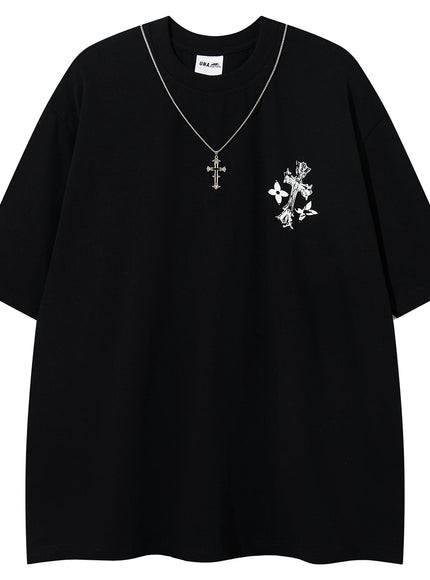 オーバークロスプリントTシャツ