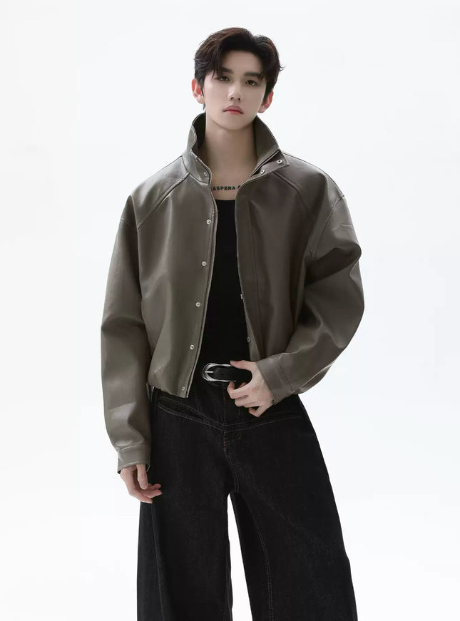 ショートシンプルレザージャケット