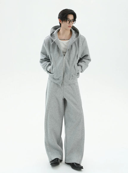 ルーズラインスウェットパーカー