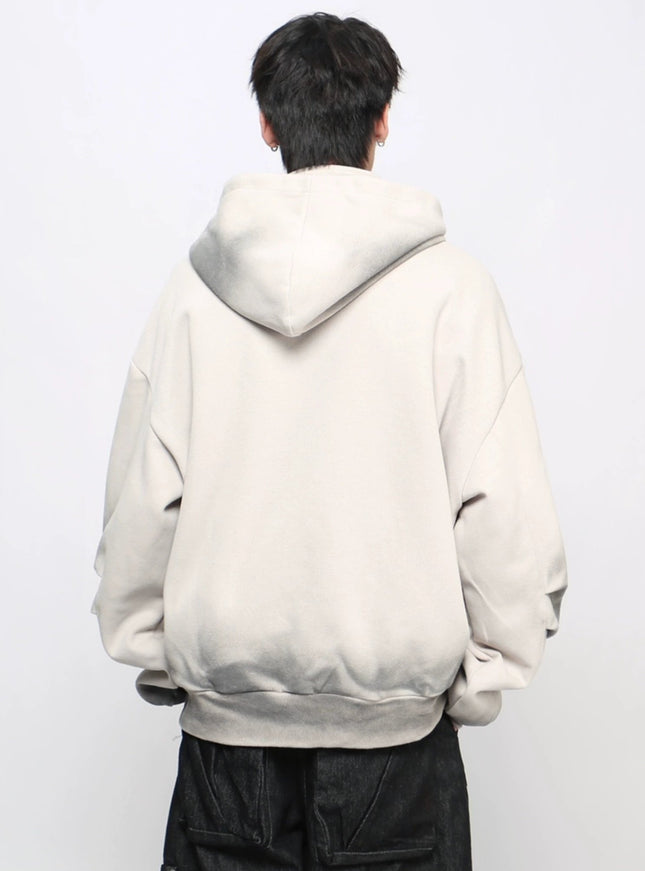 フェードグラデーションハーフジップフーディ