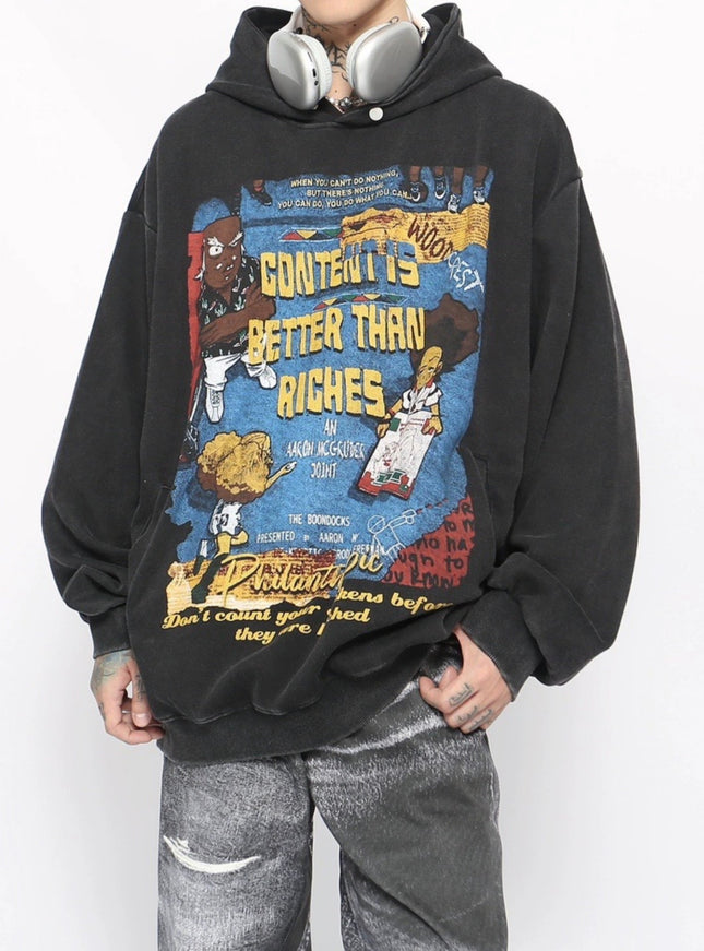 アートクラッシュオーバーサイズパーカー