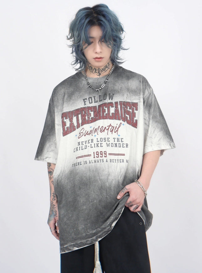 レタープリントTシャツ