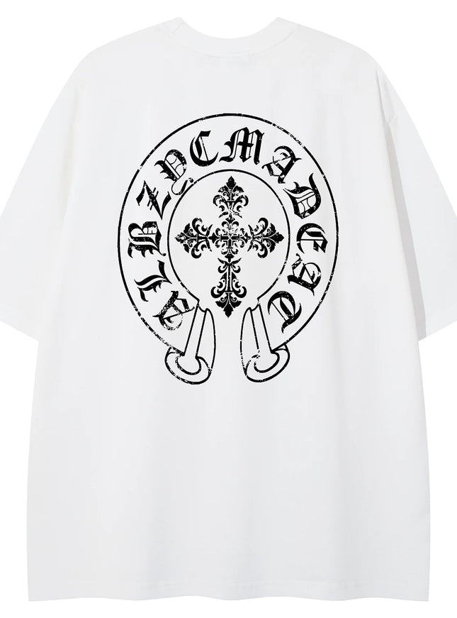 オーバークロスプリントTシャツ