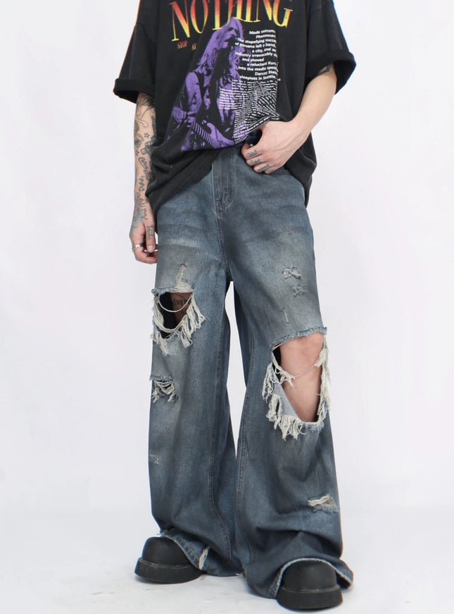 ダメージブルーデニム