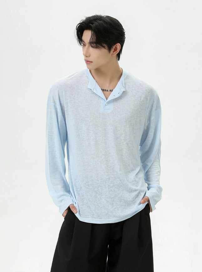 ヘンリークールロングスリーブTシャツ
