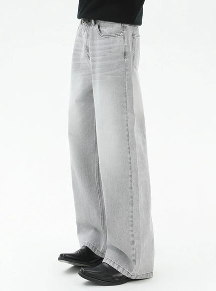 ウォッシュグレーデニムパンツ