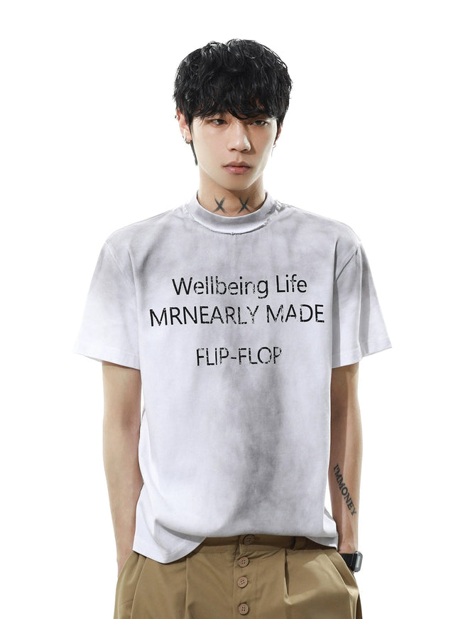 ウォッシュロゴTシャツ