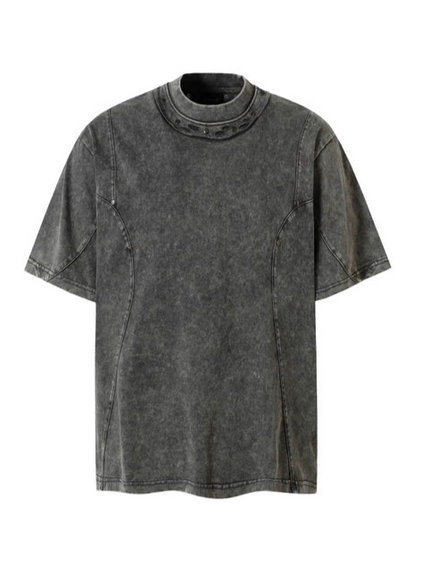 ラウンドネックウォッシュTシャツ