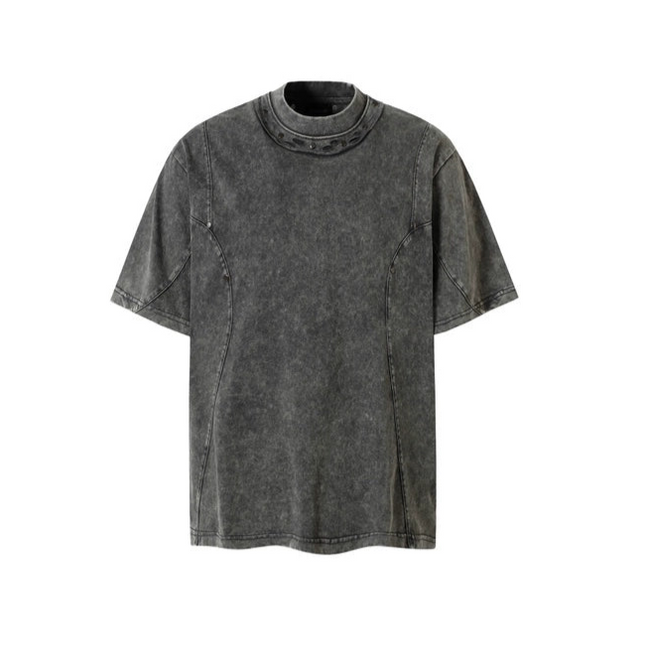ラウンドネックウォッシュTシャツ