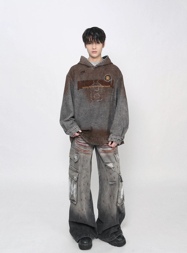 ウォッシュブラウン8パーカー