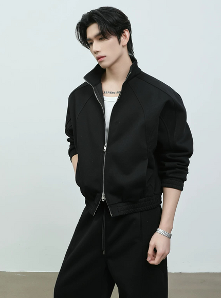 ショートジップスウェット