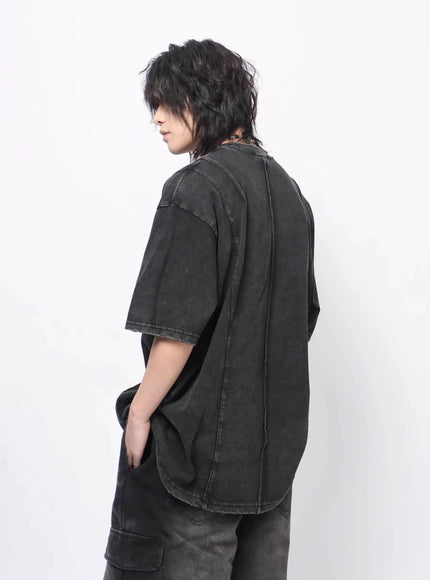 レトロプリーツウォッシュTシャツ