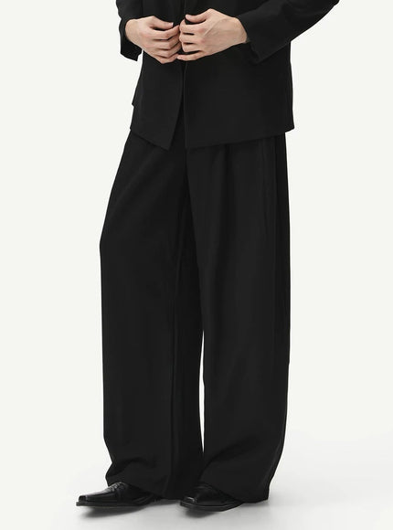 ワイドタックストレートスラックス