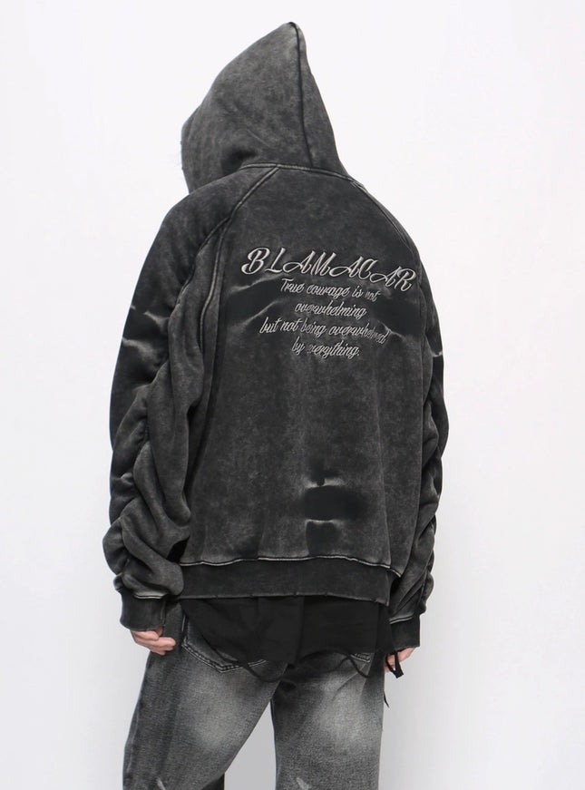 ウォッシュドヴィンテージジップフーディ