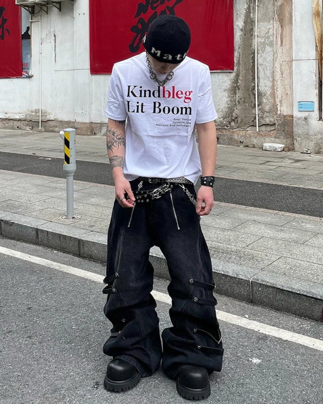 コリアンストリートラウンドネックTシャツ