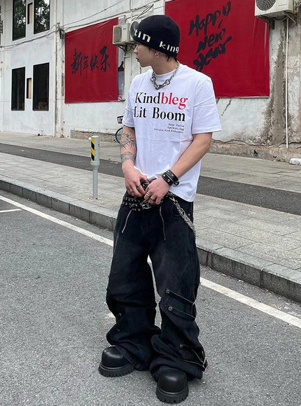 コリアンストリートラウンドネックTシャツ