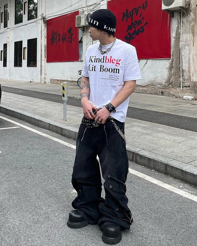 コリアンストリートラウンドネックTシャツ