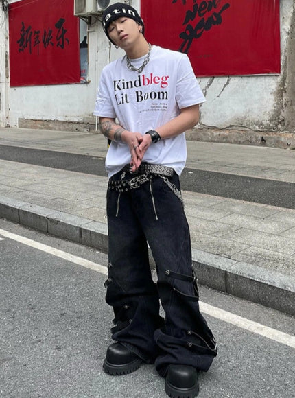 コリアンストリートラウンドネックTシャツ