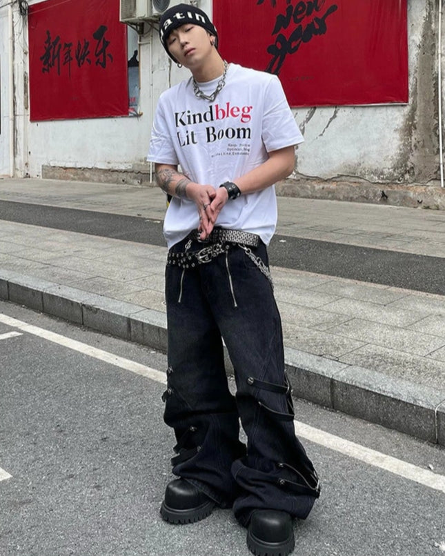 コリアンストリートラウンドネックTシャツ