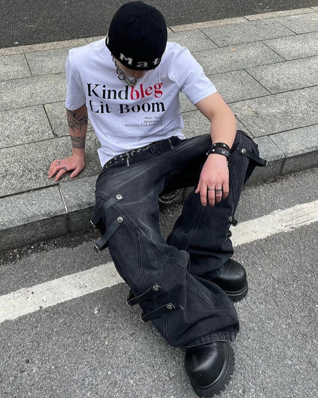 コリアンストリートラウンドネックTシャツ