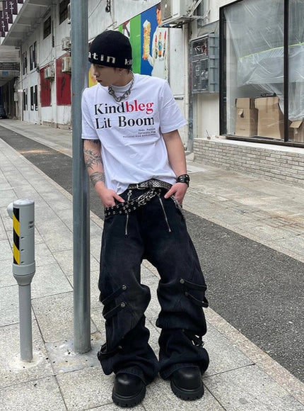 コリアンストリートラウンドネックTシャツ