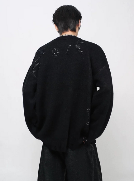 ルーズホールニット