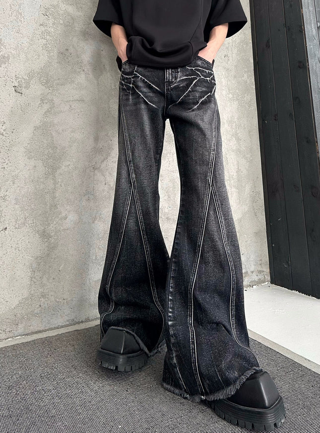 ユニークステッチ デニムパンツ