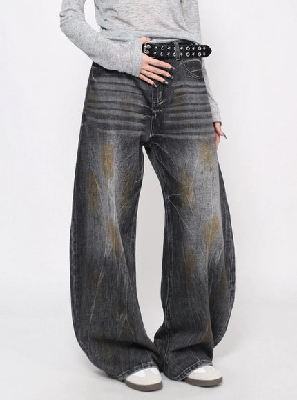 フェードバギーデニムパンツ