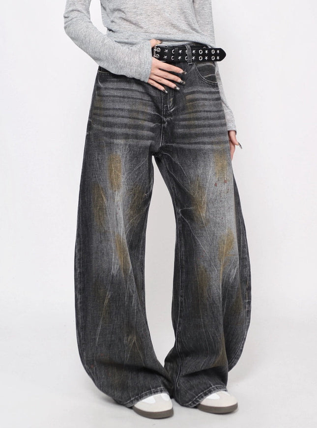 フェードバギーデニムパンツ