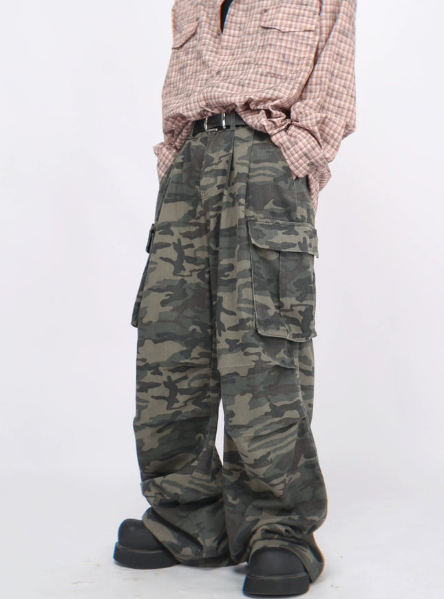 ストリートミリタリーワイドカーゴパンツ