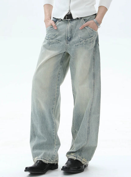 ダメージヘムウォッシュデニム